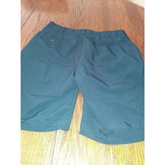 Mens 30" Ben Hogan Navy Blue Flat Front Chino Shorts with Pockets - Picture 3 of 3